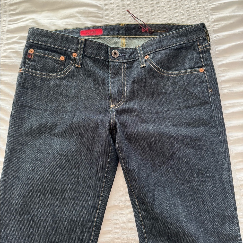 ag Adriano Goldschmied “the stilt” straight leg dark wash jeans size 29R - Picture 3 of 16